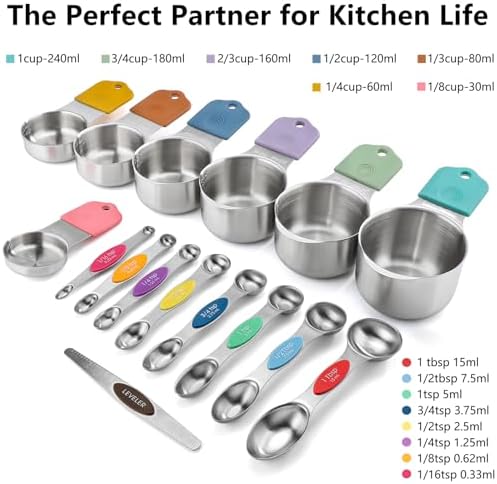 Magnetic Measuring Cups&Spoons Measuring Cup Double Sided Measuring