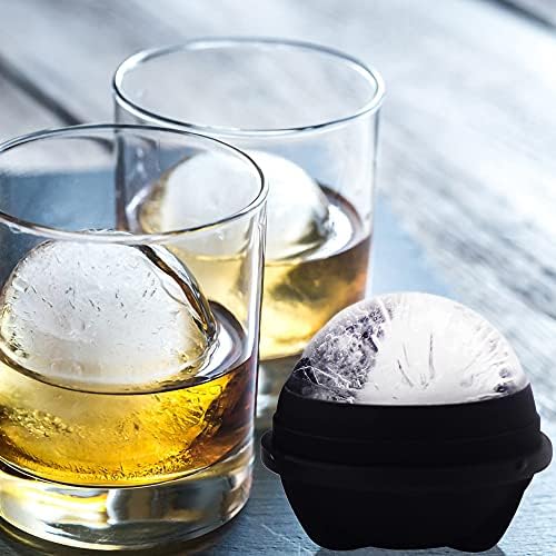 Silicone Ice Ball Molds for Whiskey,2.5-Inch Ice Sphere Molds,4 Pack
