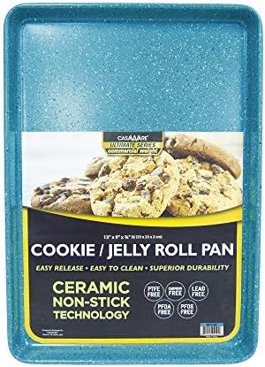 casaWare 3pc Ultimate Cookie Sheet Set (Blue Granite)