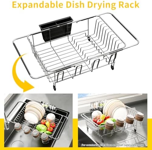 PureBox Expandable Stainless Steel Dish Drying Rack