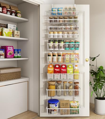 Mefirt White 9-Tier Over-the-Door Pantry Organizer