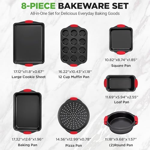 NutriChef Non-Stick Kitchen Oven Baking Pans-Deluxe & Stylish Nonstick