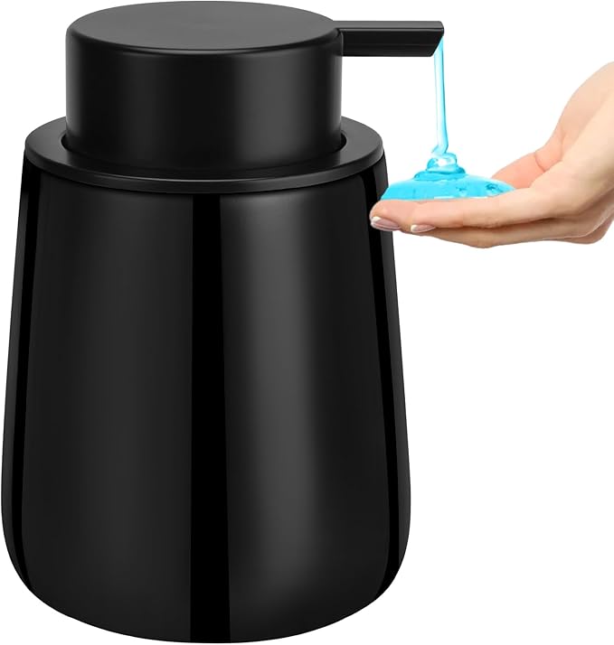 Soap Dispenser Ceramic with Easy-to-Press Pump Hand Lotion Liquid Dispenser by TOOZFO
