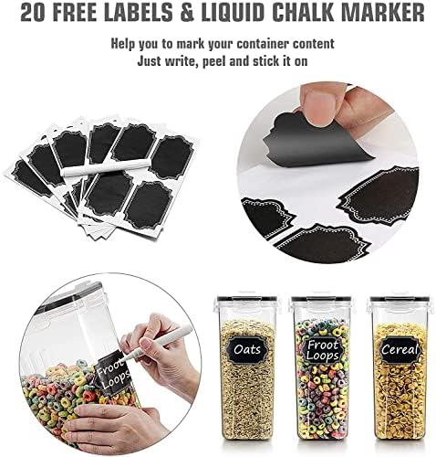 Wildone Cereal Containers Storage Set 2.5L, 8 Pack