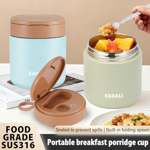Thermo for Hot Food, 15.2 oz Insulated Food Jar for Kids with Folding