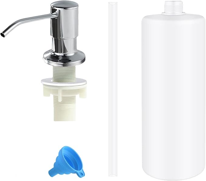 Soap Dispenser for Kitchen Sink, Stainless Steel Built in Soap Dispenser by Unknown