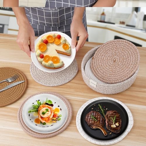 8inch Trivets for Hot Dishes, Hot pots and Pans, Extra Large Thick