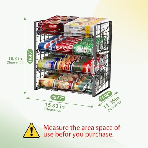 JKsmart 4-Tier Can Rack Organizer for Pantry