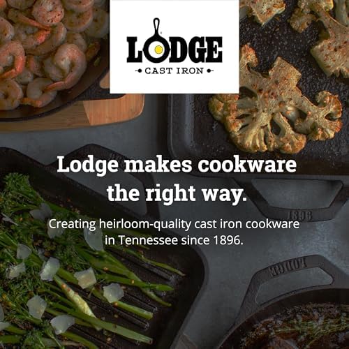 Lodge 12.5 x 8 Inch Enameled Cast Iron Grill Pan, Red