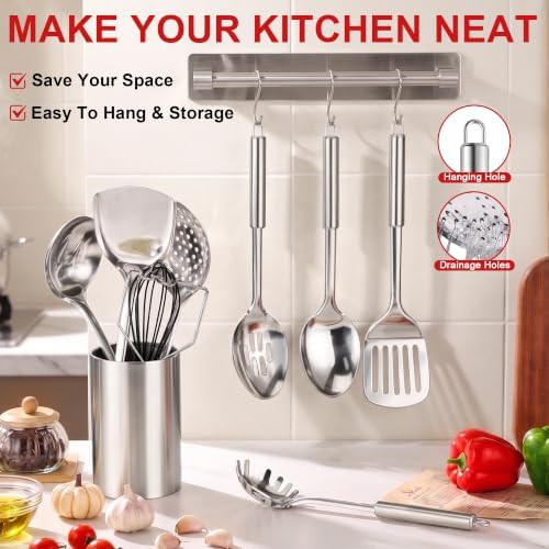 Homikit 10 PCS Stainless Steel Kitchen Cooking Utensils Set with