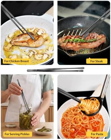 4-Piece Stainless Steel Tweezer Tongs Set