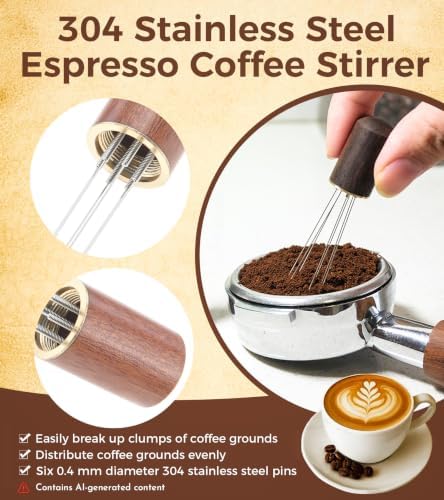 51mm Espresso Tamper & Distributor Kit, Stirrer Espresso Distribution