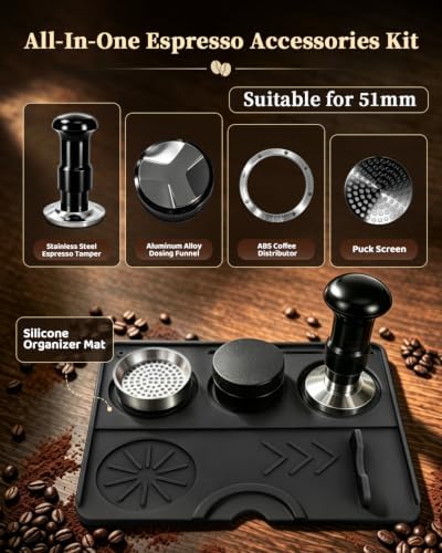 51mm Espresso Accessories Kit, 5-Piece Espresso Machine Accessories