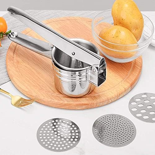 Potato Ricer Stainless Steel Masher, Large Capacity 15oz Potato Masher