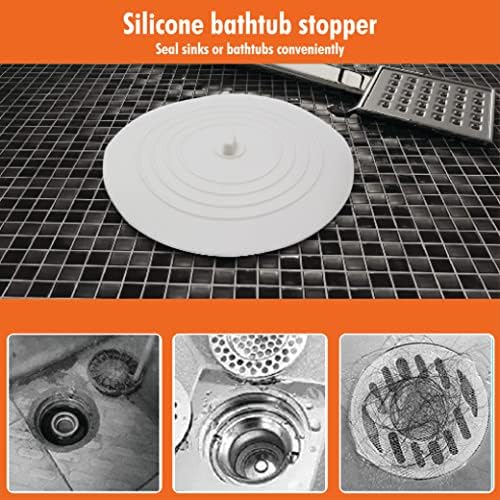 Gadgetime USA Hair Catcher & Drain Cover Set 7pcs - Silicone Hair