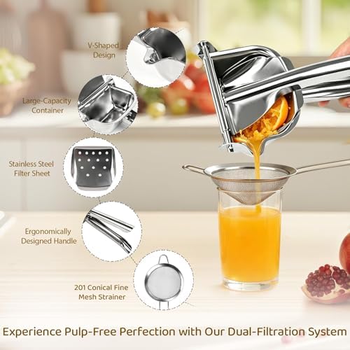 Large 304 Stainless Steel Lemon Squeezer