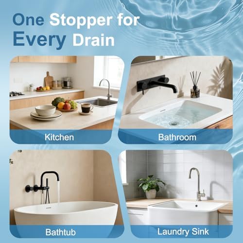 6 Pack Rubber Sink Drain Stoppers