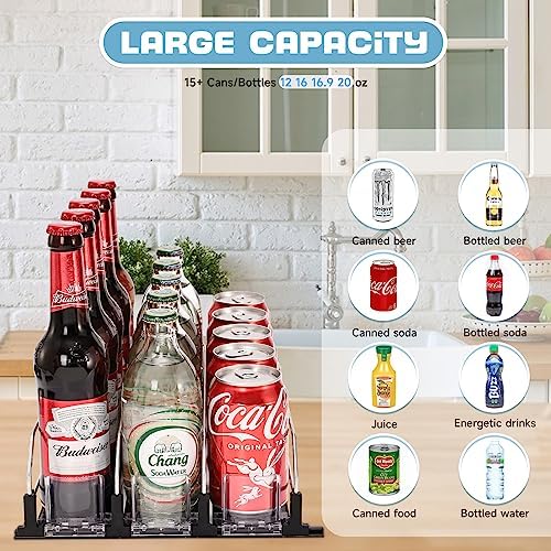 iklestar Drink Dispenser for Fridge, 12oz to 20oz, Black