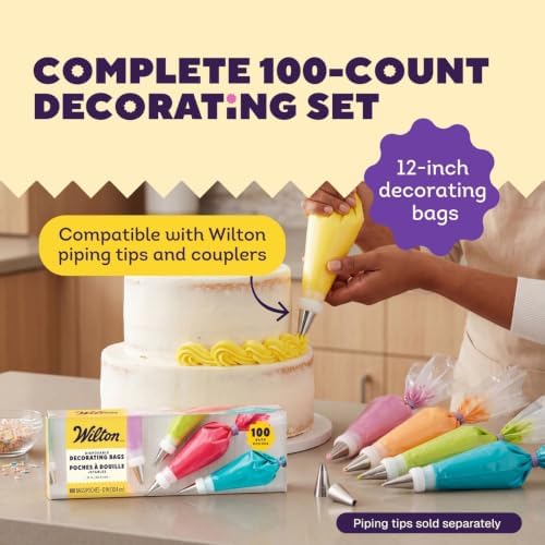 Wilton Disposable Decorating Bags, Piping Icing, 100-Count