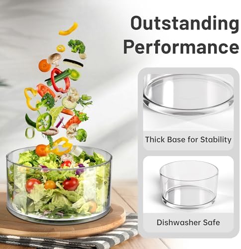 KITEISCAT Glass Salad Bowl - Versatile 118oz Trifle and Fruit Bowl
