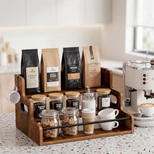 YOUDENOVA Coffee Syrup Organizer, 3-Tier Syrup Rack