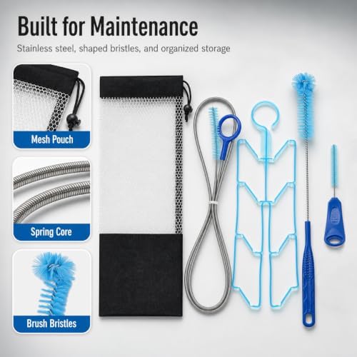 QWORK Hydration Bladder Cleaning Kit 4-in-1 Set – Heavy Duty Reservoir