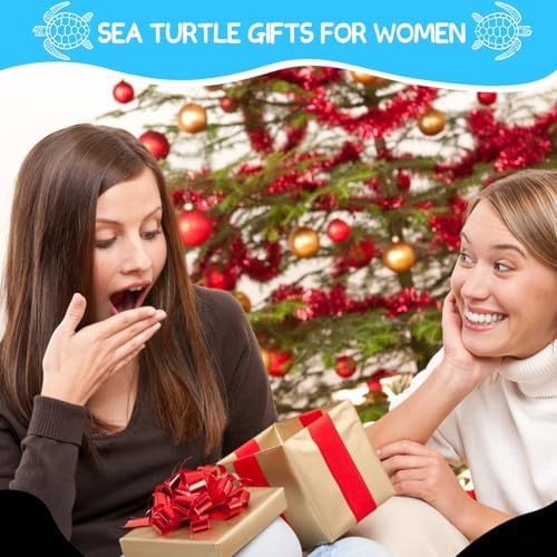 Sea Turtle Gifts for Women 6PCS Unique Sea Turtle Print Bamboo Spoons