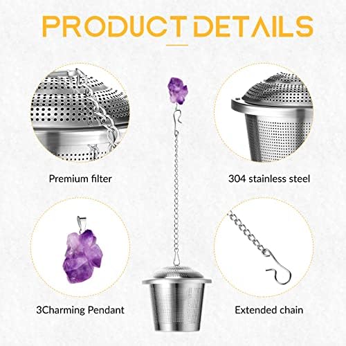 Vesici 6 Sets Tea Infusers Strainers for Loose Tea 2 inch, Elegant