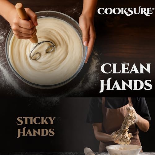 2Pcs Danish Dough Whisk & Bread Lame for Sourdough Bread – Wooden