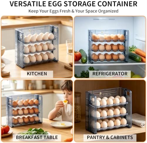 Egg Organizer For Refrigerator Holder Countertop,Dispenser For Eggs