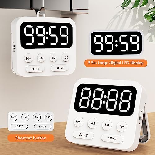 Digital Kitchen Timer with Stopwatch and Countdown Function