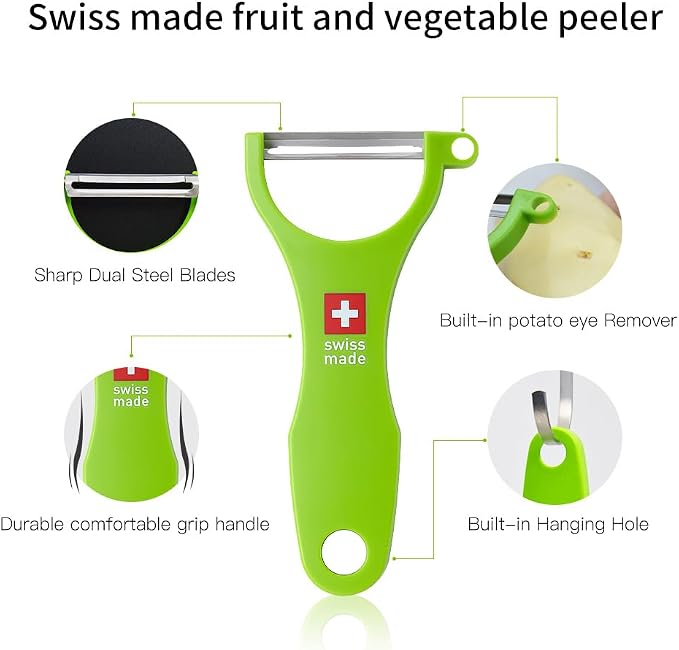Original Swiss Made Peeler Vegetable&Fruits stainless steel blade Peeler - Image 6