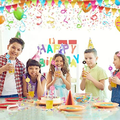 24 Reusable Donut Straws for Birthday Party Supplies | Party Favors