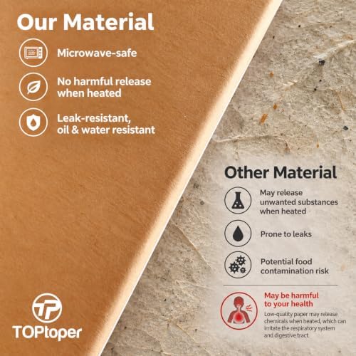 TOPtoper 24 Oz Large Paper Bowls【WITHOUT LIDS】 90 Pack Disposable Soup