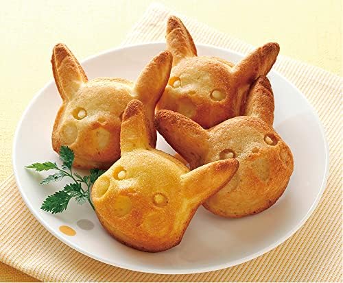 Skater Silicone Pikachu Mini Madeleine Mold, Set of 4, Yellow