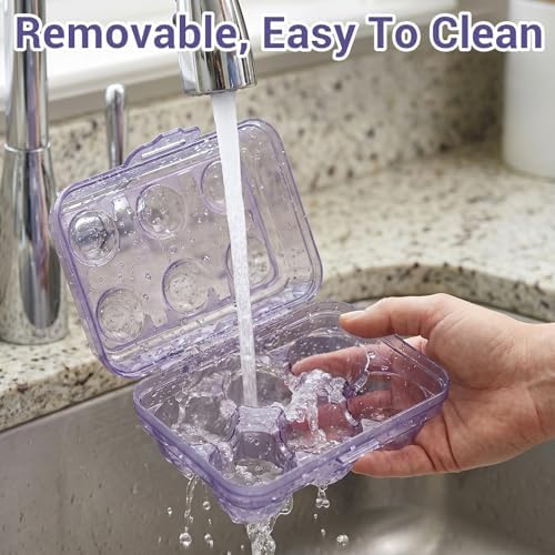 6 Pack 6-Grid Egg Holder for Fridge with Lid