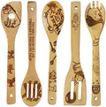 Wooden Spoons for Cooking Set of 5, Winnie Bear Gifts for Women