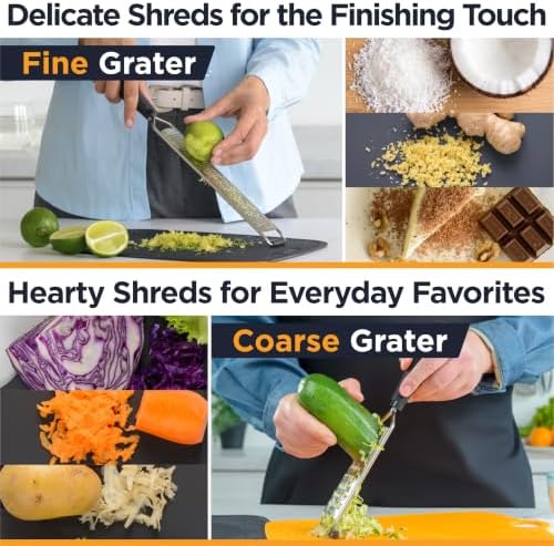 Deiss PRO 2-Pc Kitchen Grater Set - Lemon Zester & Coarse Cheese