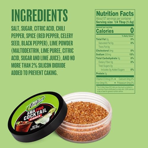 Zing Zang Cocktail Salt Rimmer, Bold Bloody Mary Flavor (3 Oz) for
