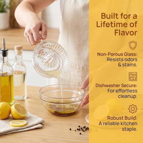 Glass Lemon Citrus Juicer Reamer