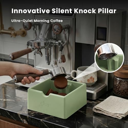 Solid Silicone Espresso Knock Box, Quiet Coffee Puck Box, Non-Slip