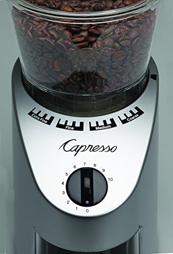 Capresso 560.04 Infinity Conical Burr Grinder, Brushed Silver
