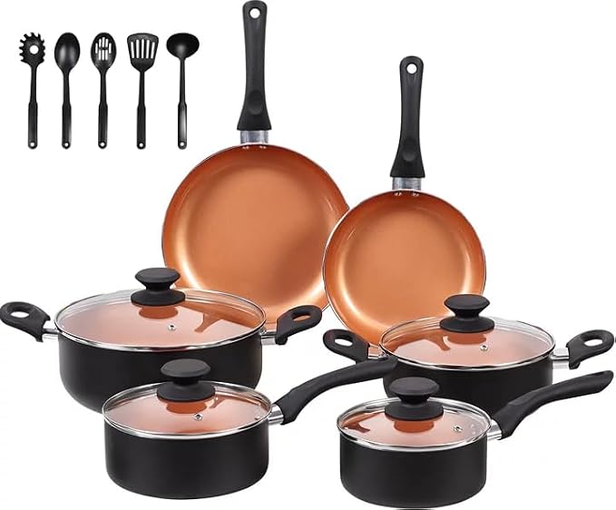 BECIGAR Ceramic Pots and Pans Set, Nonstick Pan Pots and Pans Set Non Stick by BecigarCookware