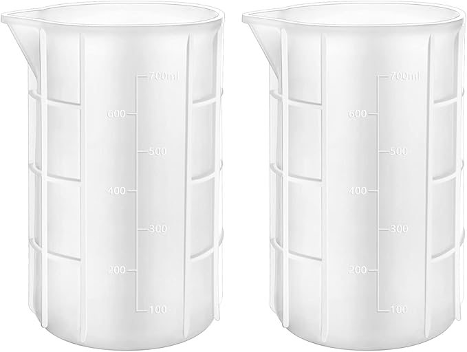 Gartful 700ml Extra Large Silicone Measuring Cups, Resin Mixing Cups by Gartful