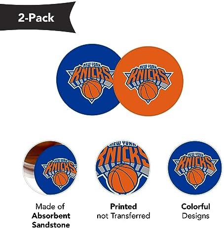 Desert Cactus New York Knicks NBA Basketball Car Cup Coaster 2 Pack