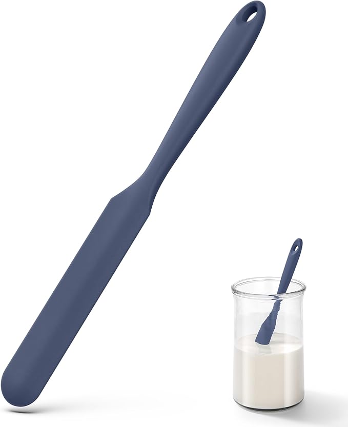 U-Taste Skinny Silicone Jar Spatula: 600ºF Heat-Resistant Food-Grade 10in Long by U-Taste