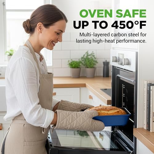 NutriChef 8-Piece Nonstick Stackable Bakeware Set - PFOA, PFOS, PTFE
