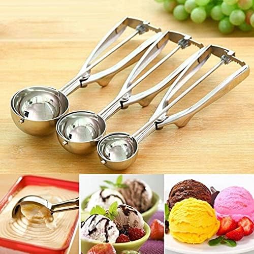 3Pcs Cookie Scoop Set, Ice Cream Scoop, Stainless Steel Cookie Dough