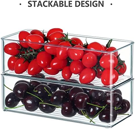 Hudgan 8 Pack Clear Plastic Drawer Organizers Set, Stackable Deep