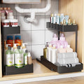 Simple Trending Under Sink Organizer 2 Pack, 2 Tier with Sliding Basket